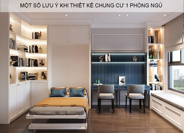 Một số lưu ý khi thiết kế căn hộ chung cư 1 phòng ngủ