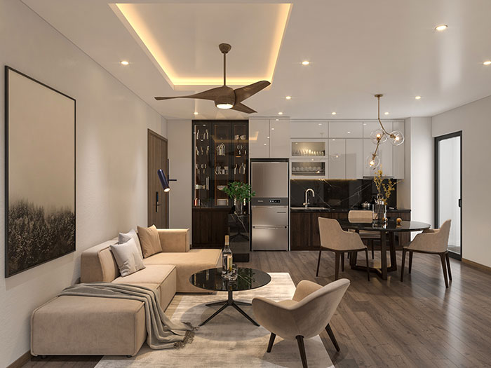 15 Mẫu Thiết kế nội thất chung cư 60m2 đẹp hiện đại nhất 2023