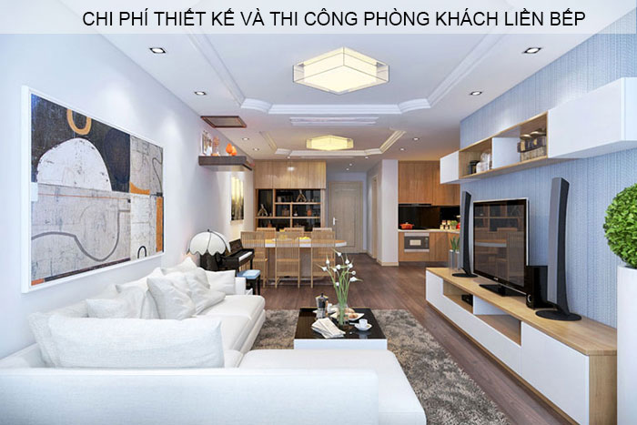 Chi phí thiết kế thi công phòng khác liền bếp 20m2