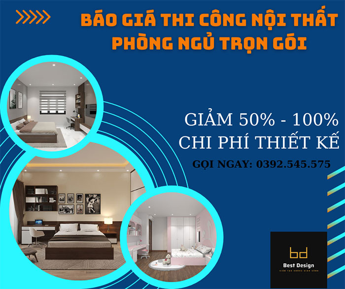 Báo giá thiết kế thi công nội thất phòng ngủ 30m2