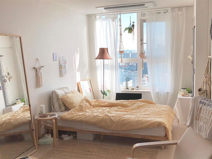 Phòng ngủ đẹp cho nữ phong cách Hàn Quốc