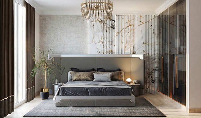 Thiết kế phòng ngủ đẹp cho nữ phong cách luxury