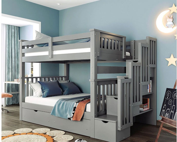 Thiết kế phòng ngủ giường tầng đang ngày càng được nhiều gia đình lựa chọn