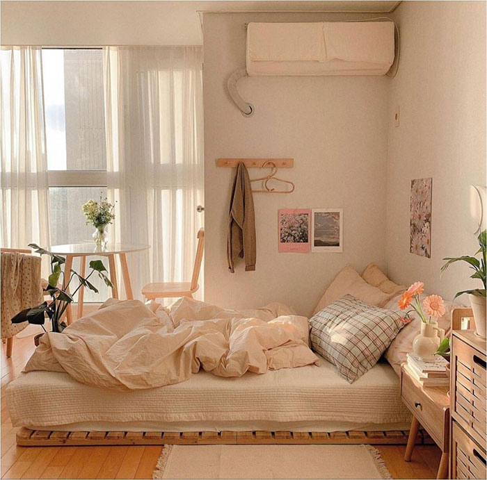 Mẫu nội thất phòng ngủ phong cách Hàn Quốc