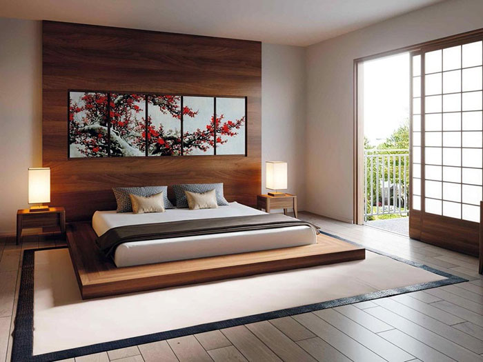 Mẫu 3: Phòng ngủ kiểu Nhật truyền thống thiết kế không gian mở