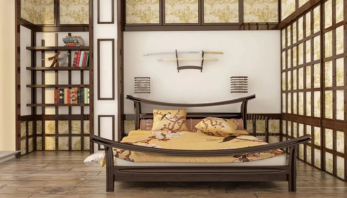Mẫu 9: Phòng ngủ kiểu Nhật truyền thống cho gia đình võ học