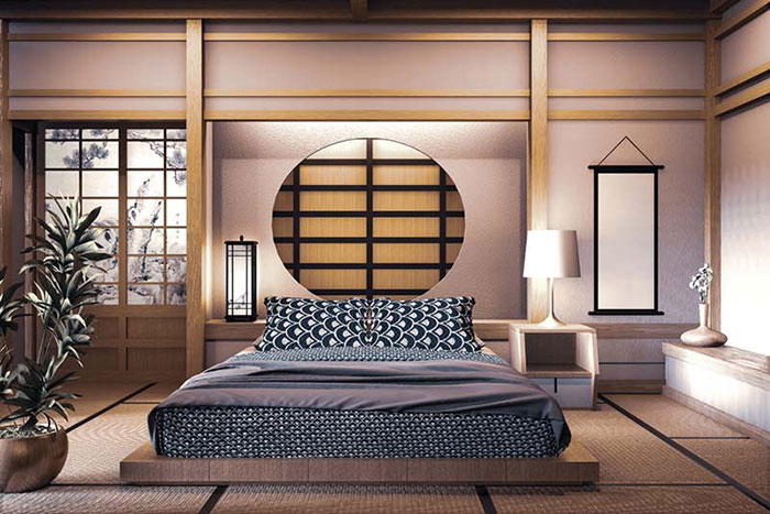 Mẫu 2: Phòng ngủ kiểu Nhật truyền thống ấn tượng