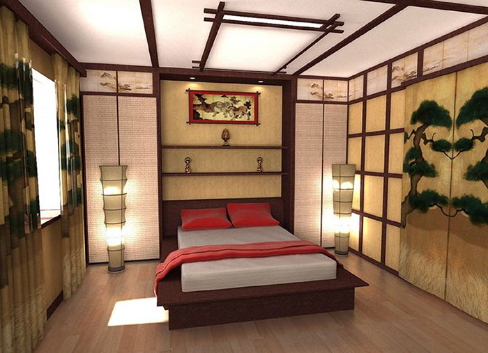 Mẫu 5: Phòng ngủ kiểu Nhật truyền thống nhỏ đẹp