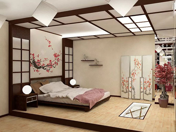 Mẫu 19: Thiết kế phòng ngủ phong cách Nhật Bản
