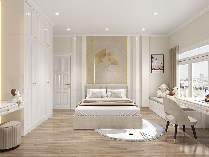 Giới thiệu Mẫu thiết kế phòng ngủ nhỏ đẹp hiện đại tone màu trắng