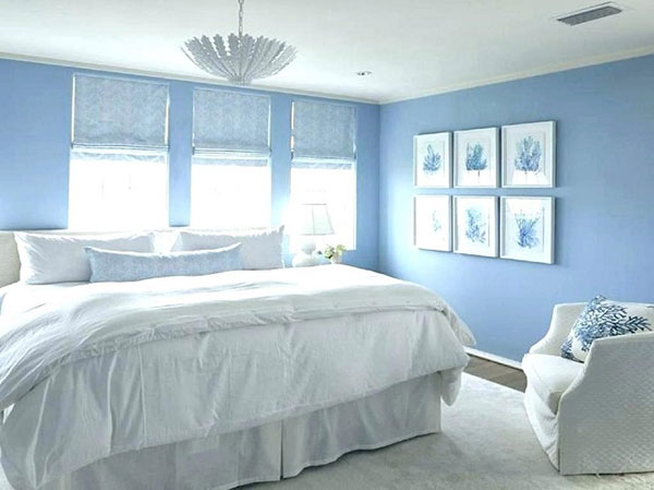 Phòng ngủ màu xanh da trời