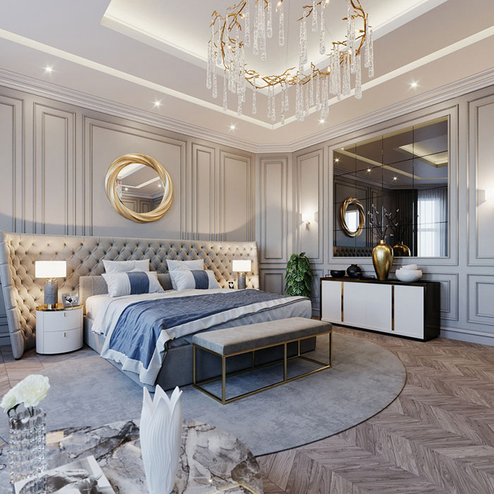 Mẫu phòng ngủ phong cách Châu Âu đẹp, sang trọng và đẳng cấp