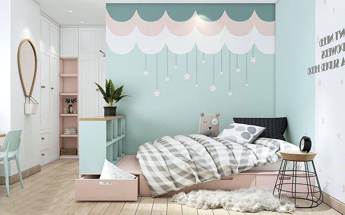 Mẫu phòng cho bé10m2 17