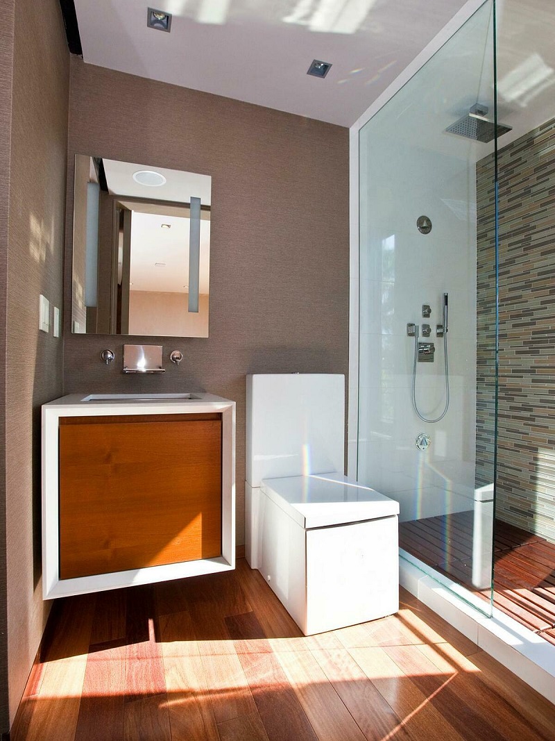 Thiết kế theo phong cách Nhật Bản cực kỳ phù hợp với nội thất phòng tắm có diện tích nhỏ