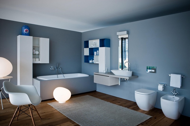 Thiết kế nội thất phòng tắm hiện đại đầy tiện nghi cho diện tích rộng