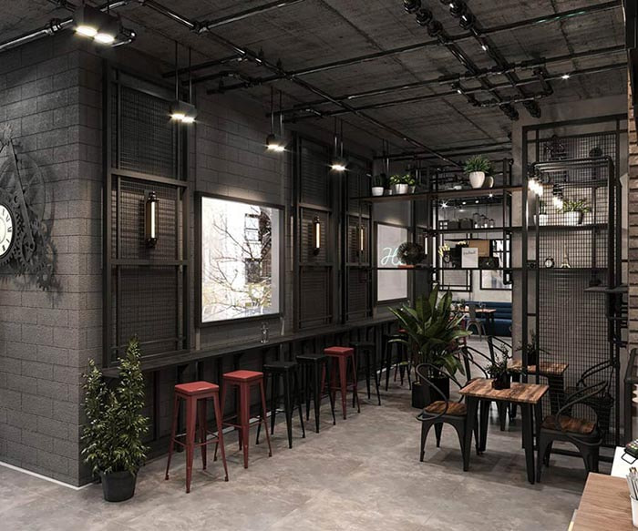 Mẫu thiết kế quán cafe 15m2 hiện đại, ấn tượng