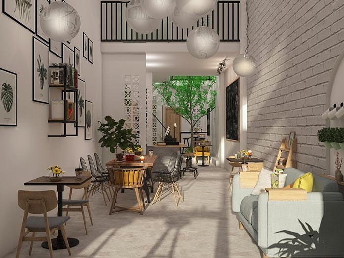 Mẫu thiết kế quán cafe 15m2 hiện đại