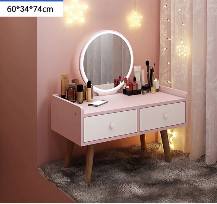 Bàn trang điểm mini giá rẻ có đèn led