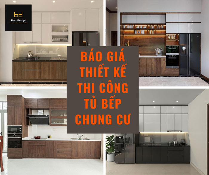 Báo giá thiết kế thi công tủ bếp chung cư