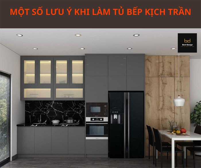 Một số lưu ý khi làm tủ bếp kịch trần mà bạn cần phải nắm