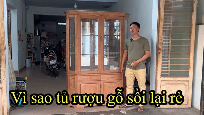 Giá tủ rượu gỗ sồi