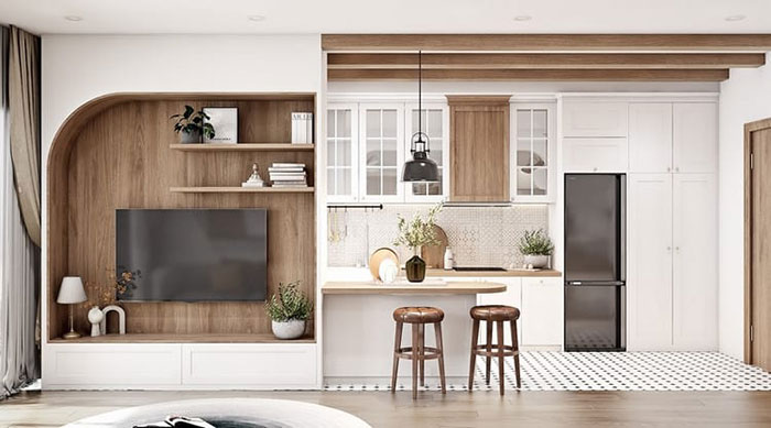 Mẫu phòng bếp thiết kế theo phong cách Scandinavian