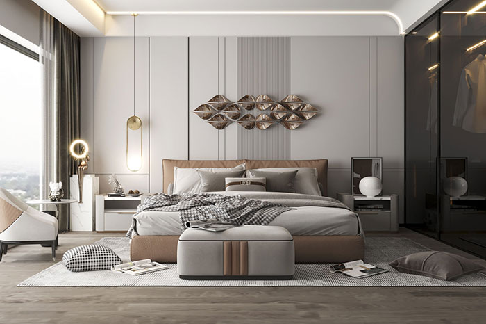 Mẫu thiết kế phòng ngủ phong cách nội thất Luxury