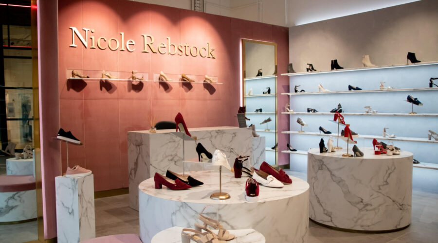 Thiết kế shop giày dép nhỏ phong cách luxury