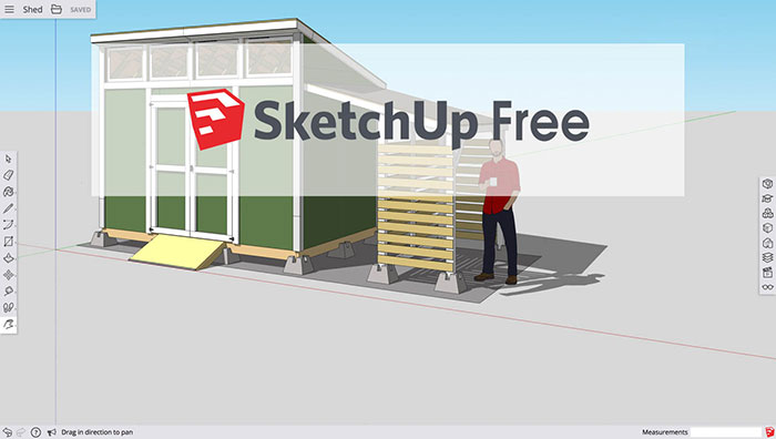 SketchUp Free - app thiết kế phòng ngủ miễn phí