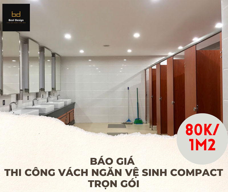 Báo giá thi công vách ngăn vệ sinh Compact trọn gói 