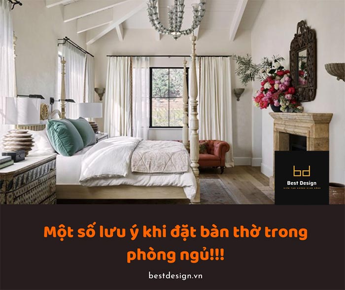 Khi thiết kế phòng ngủ có bàn thờ cần lưu ý những gì?