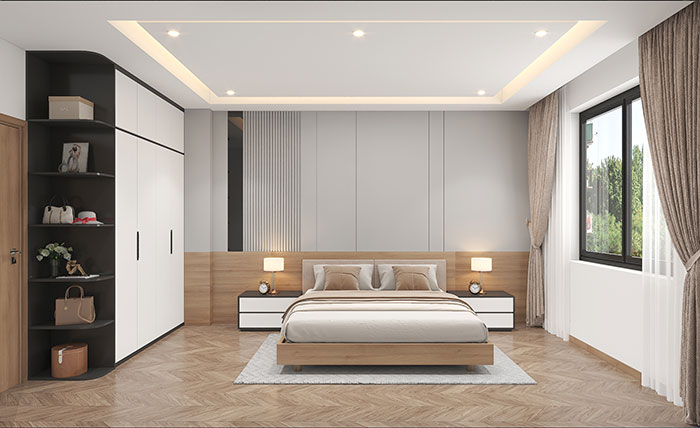 Lựa chọn màu sắc cho phòng ngủ 16m2