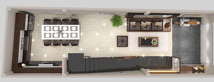 Đặc điểm của phòng bếp nhà ống 5m
