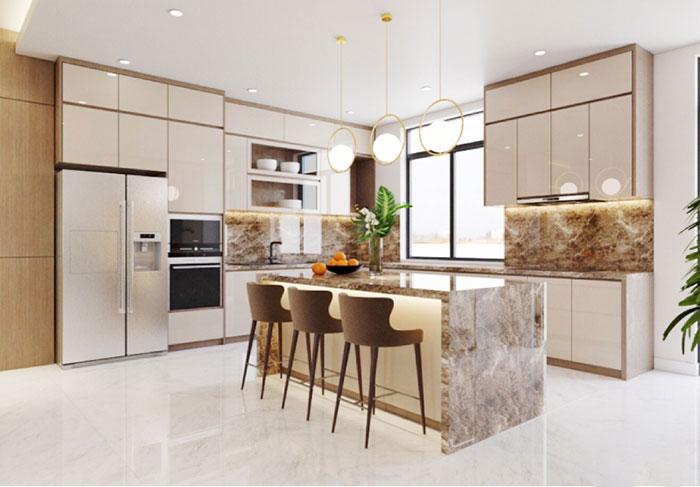 Thiết kế đảo bếp trong căn hộ chung cư