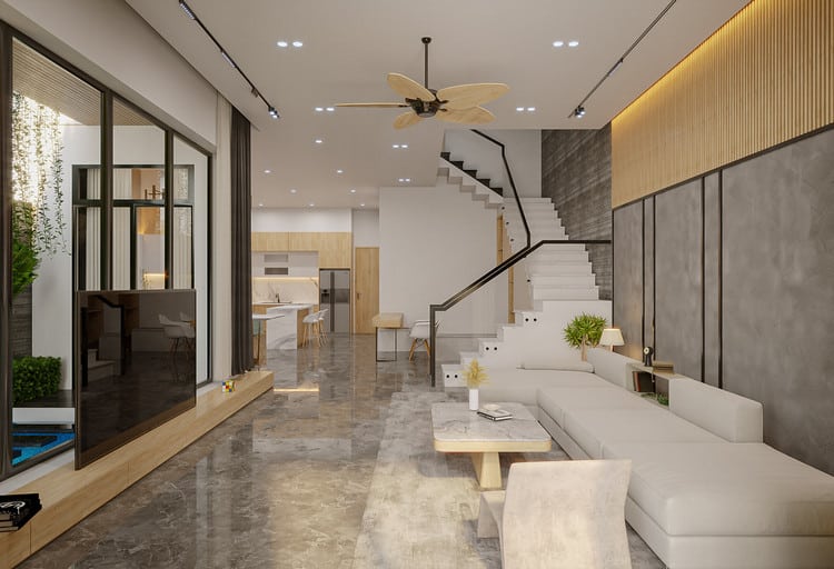 Đặc điểm của phòng khách nhà ống