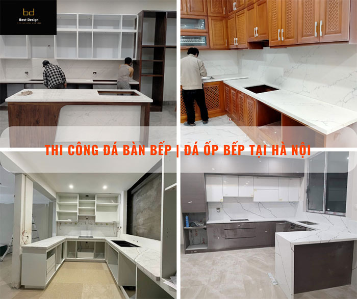 Dịch vụ thi công đá bàn bếp uy tín giá rẻ tại Hà Nội