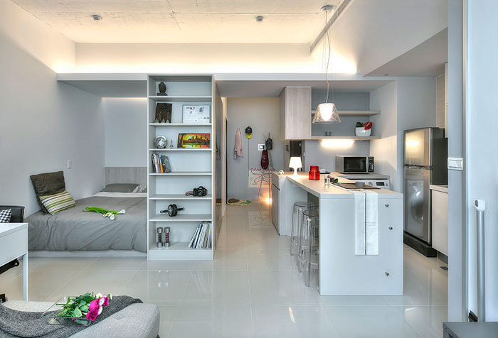 Mẫu thiết kế căn hộ studio 30m2 đẹp, hiện đại và tiện nghi nhất