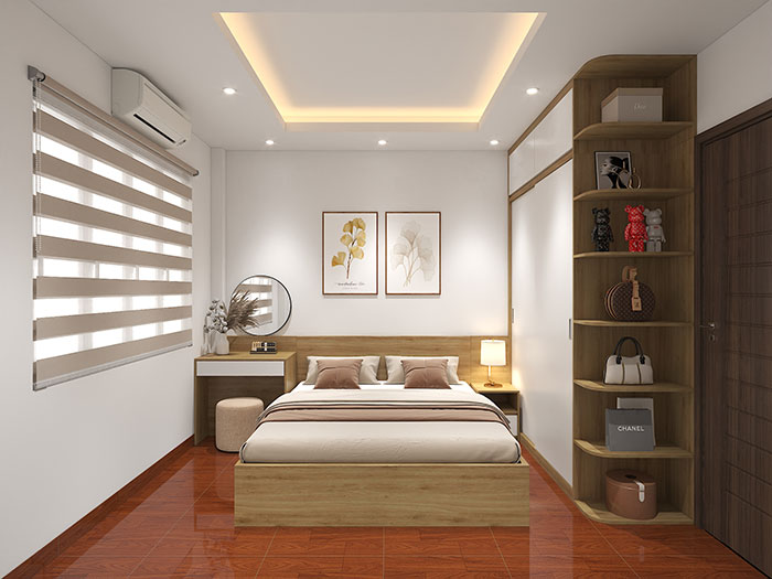Thiết kế tủ quần áo cánh trượt cho phòng ngủ
