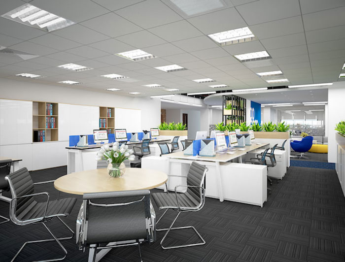 Mẫu thiết kế văn phòng 60m2 hiện đại